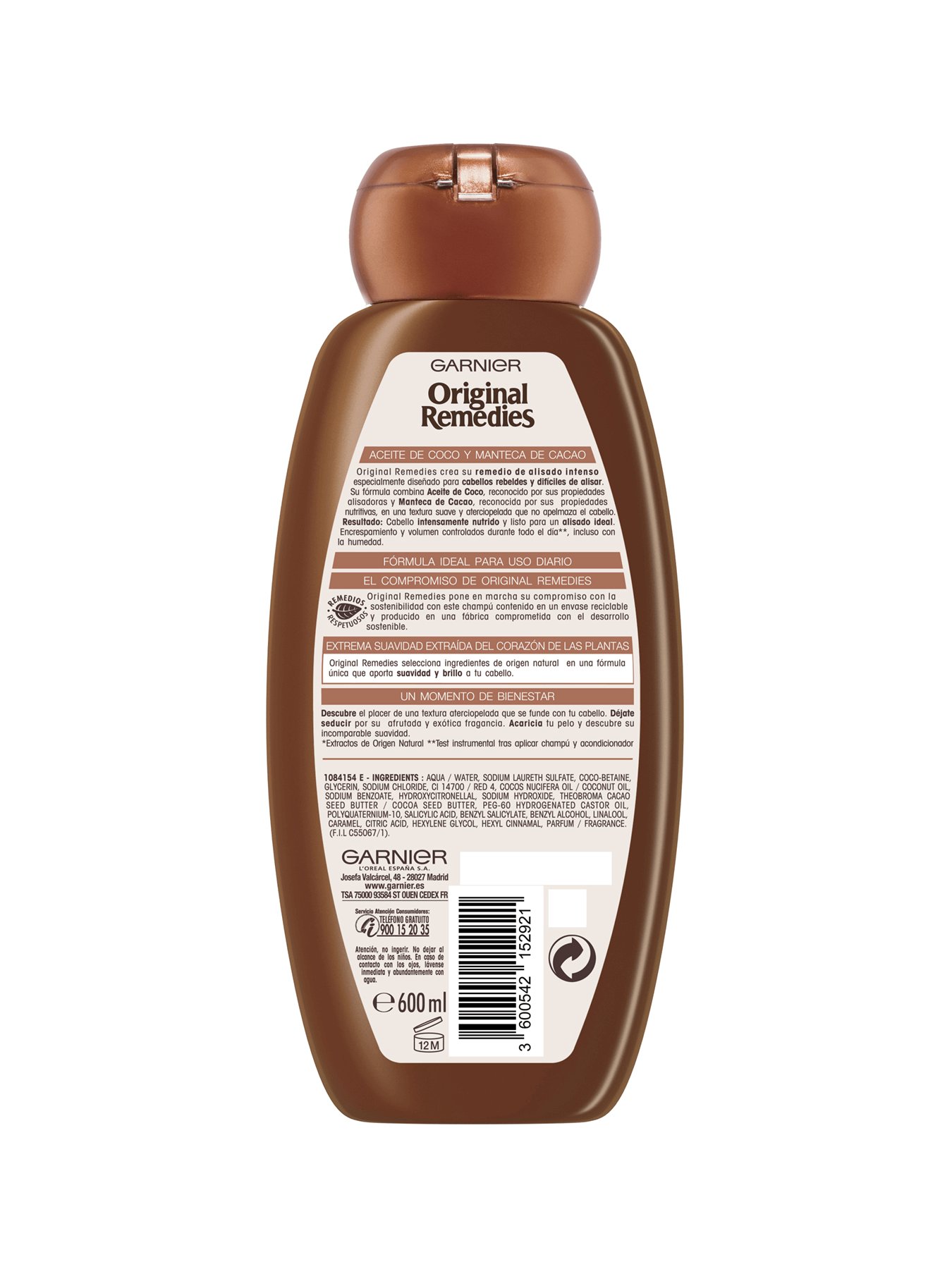 Champú Coco y Cacao para pelo rebelde y difícil de alisar